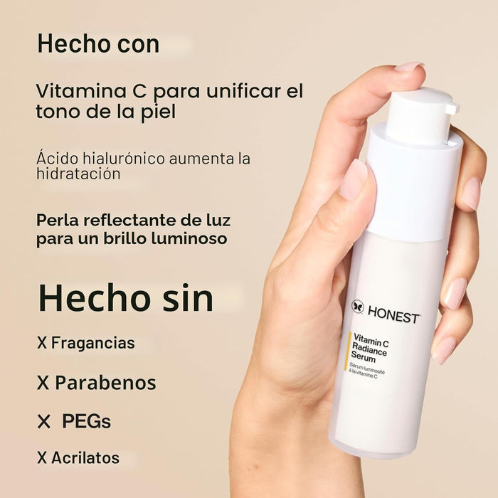 Honest Suero Radiante de Vitamina C, Mejora e Ilumina el Tono de la Piel y la Tez - Quierox - Tienda Online