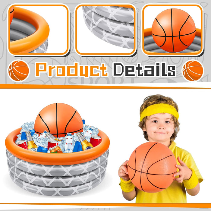 Honoson Enfriador inflable de baloncesto para fiestas, suministros de baloncesto, deportes, fiestas temáticas de 2 unidades - Quierox - Tienda Online