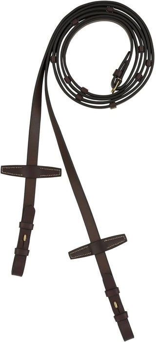 HORZE Riendas de cuero Walthamstaw con topes - Quierox - Tienda Online
