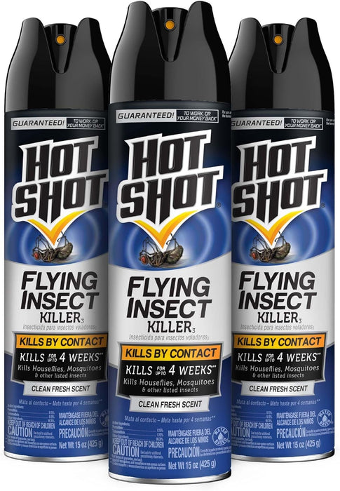 Hot Shot elimina insectos voladores, 15 onzas, fórmula en aerosol elimina moscas - Quierox - Tienda Online