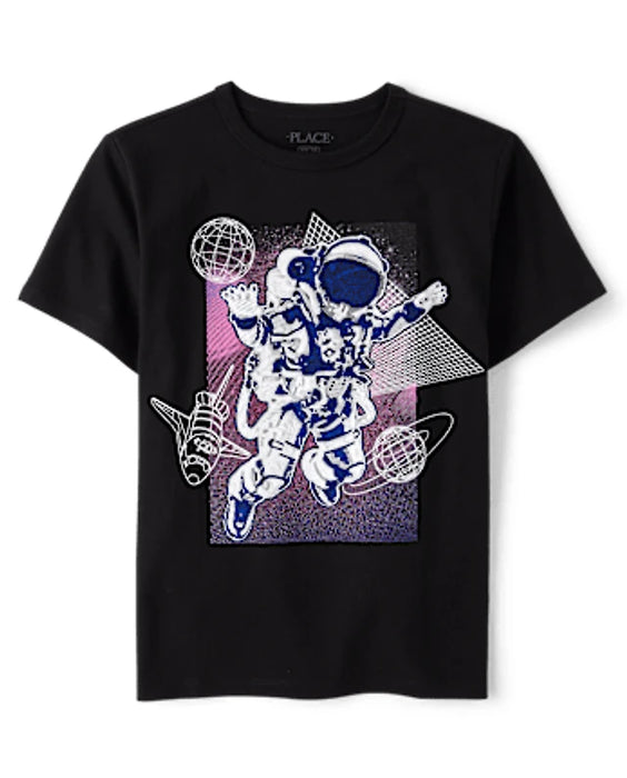 The Children's Place Camiseta de niño con estampado de astronauta