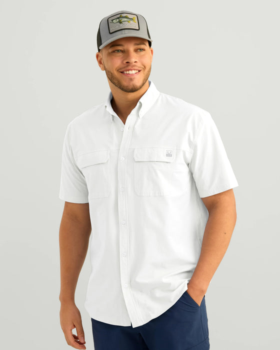 HUK Camisa de manga corta con espalda de diamante para hombre - Quierox - Tienda Online