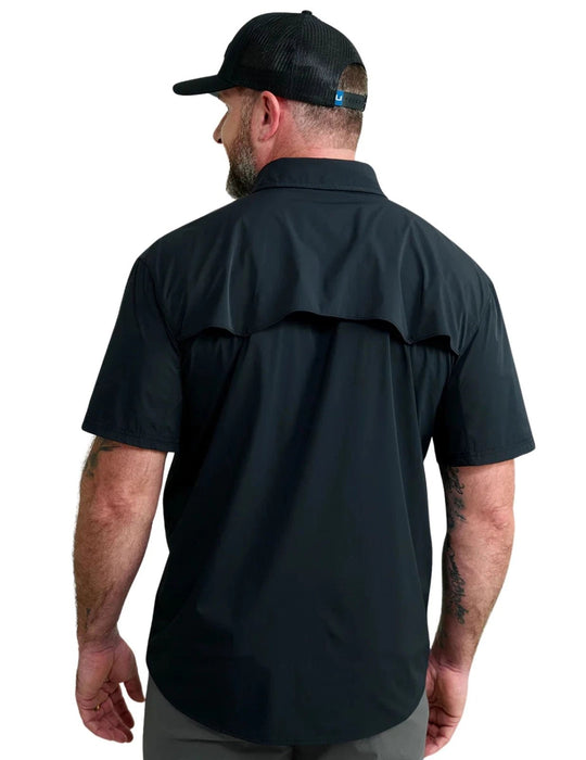 HUK Camisa de manga corta con espalda de diamante para hombre - Quierox - Tienda Online