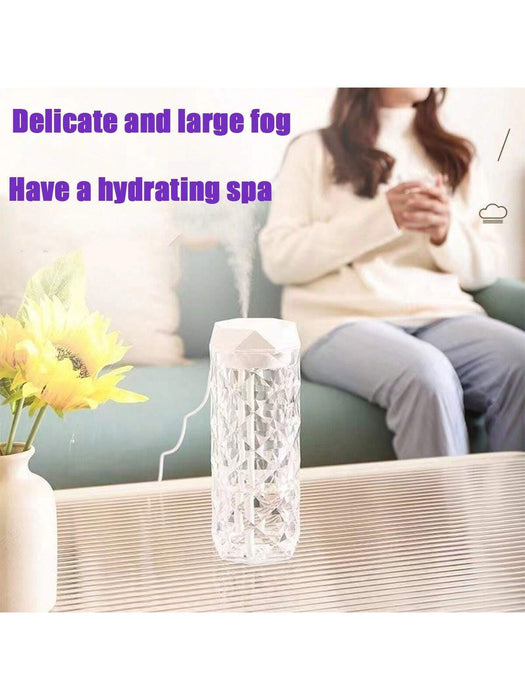 Humidificador de cristal con luz nocturna USB, lámpara de ambiente - Quierox - Tienda Online
