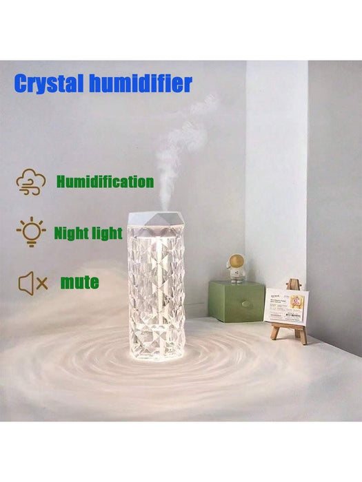 Humidificador de cristal con luz nocturna USB, lámpara de ambiente - Quierox - Tienda Online