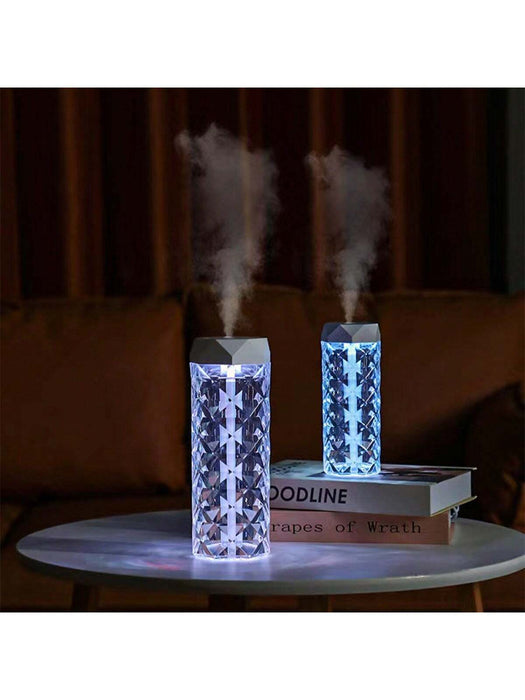 Humidificador de cristal con luz nocturna USB, lámpara de ambiente - Quierox - Tienda Online