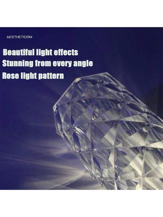 Humidificador de cristal con luz nocturna USB, lámpara de ambiente - Quierox - Tienda Online