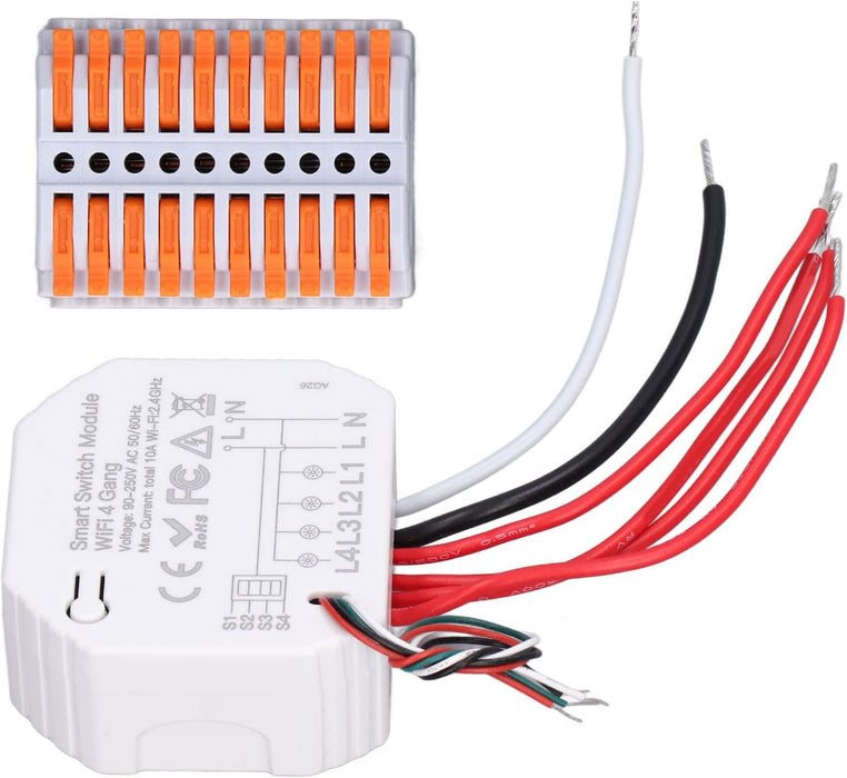 Hyuduo Módulo de interruptor de luz inteligente Módulo de luz Interruptor de 4 cuadras - Quierox - Tienda Online