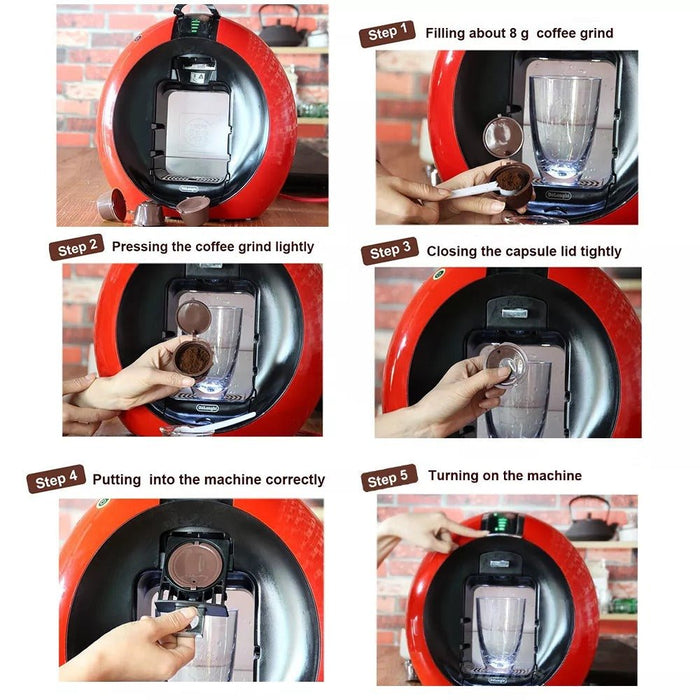 i Cafilas Recargable Reusable Coffee Capsule Filter Pod para Nescafe Dolce Gusto - Quierox - Tienda Online