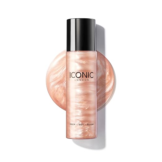 ICONIC LONDON Prep - Set - Glow | Hidratante + Fijador + Spray brillante, fórmula 3 en 1 - Quierox - Tienda Online