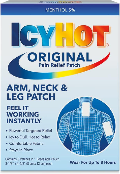 Icy Hot Extra Strength Parche medicado, pequeño, caja de 5 unidades - Quierox - Tienda Online