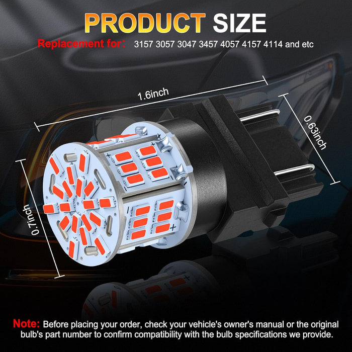iFunyLED 4 piezas 3157 bombilla LED para luz de freno y luz trasera 12V-24V súper brillante - Quierox - Tienda Online