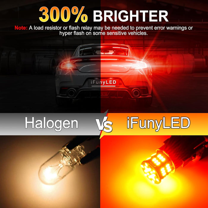 iFunyLED 4 piezas 3157 bombilla LED para luz de freno y luz trasera 12V-24V súper brillante - Quierox - Tienda Online