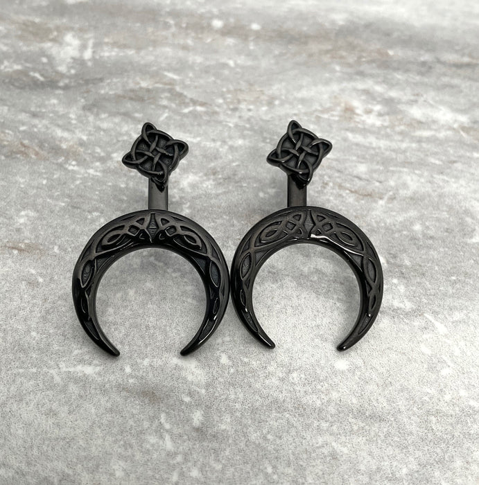 Pendientes celtas de luna pendientes góticos