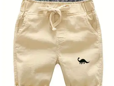 Pantalón corto cintura elastica para niño diseño moderno de dinosaurio