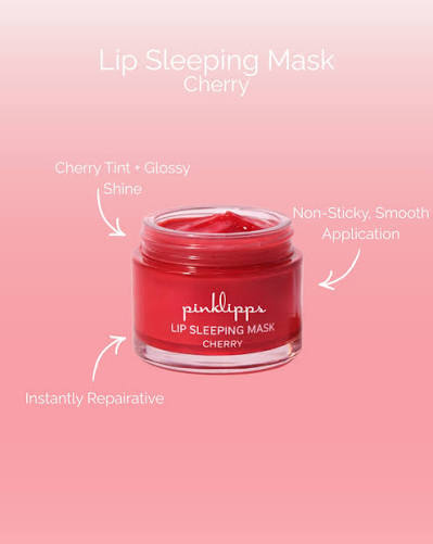Pinklipps Mascarilla labial nocturna de cereza para labios secos y agrietados