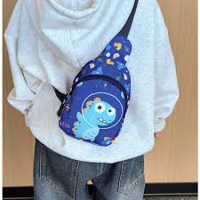 Bolso de pecho para niños con estampado de unicornio
