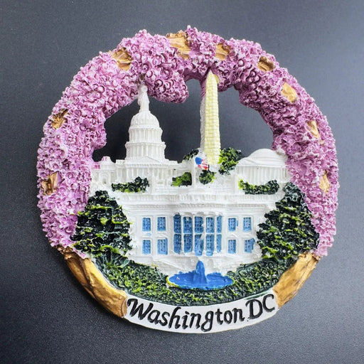 Iman de nevera Adorno Washintong DC Cerámica Flor de Cerezo - Quierox - Tienda Online