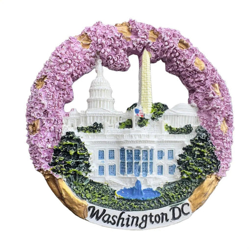 Iman de nevera Adorno Washintong DC Cerámica Flor de Cerezo - Quierox - Tienda Online