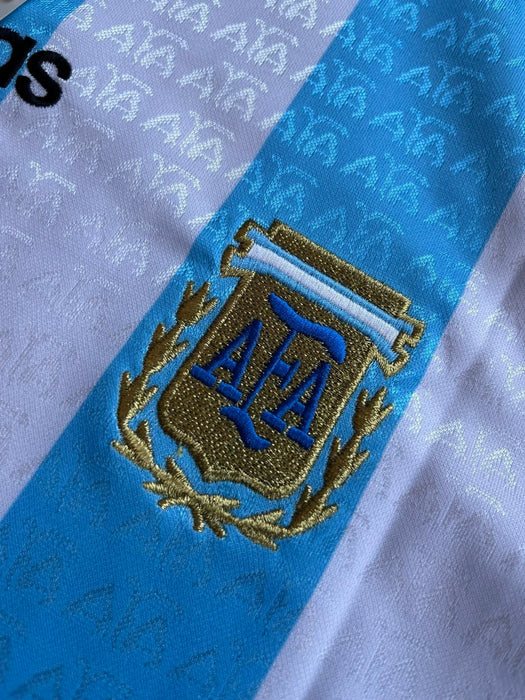 Camiseta Argentina Maradona #10 Premium - Celeste/Blanco
