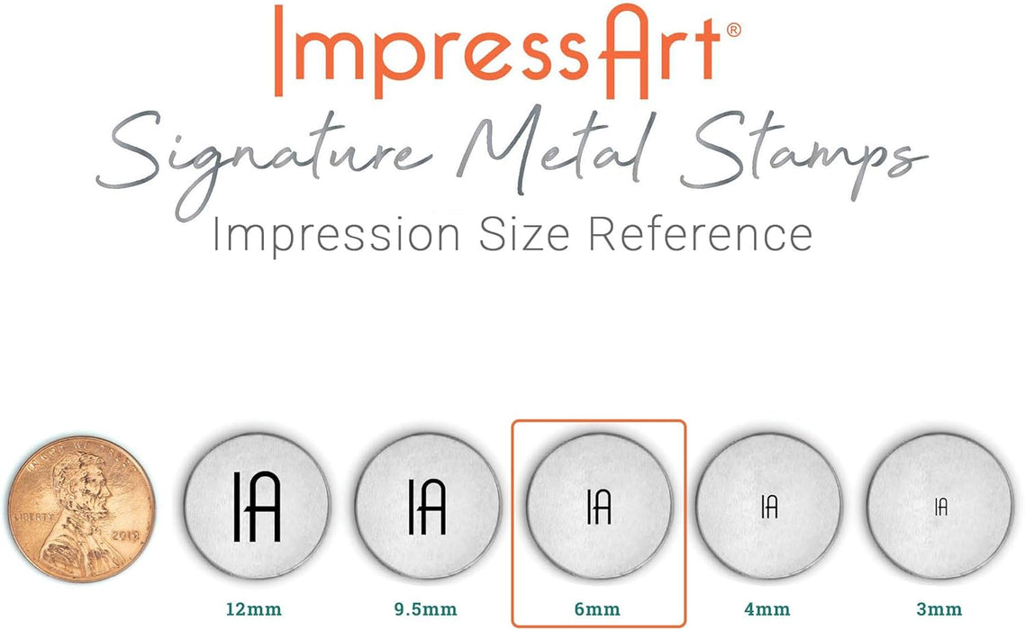ImpressArt - Sello de metal con diseño exclusivo hecho a mano, 6 mm - Quierox - Tienda Online