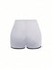 INAWLY Shorts de pista con ribete en contraste - Quierox - Tienda Online