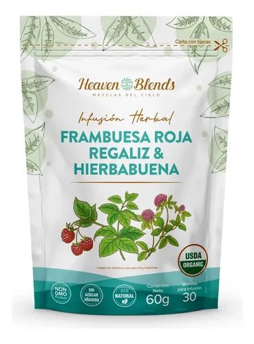 Infusión Orgánica de Frambuesa Roja, Regaliz & Hierbabuena - Quierox - Tienda Online