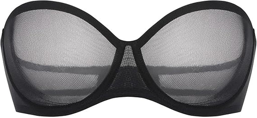 INLYRIC Sujetadores sin tirantes transparentes de malla para mujer - Quierox - Tienda Online