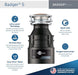 InSinkErator Badger 5 - Triturador de basura, serie estándar de 1/2 HP - Quierox - Tienda Online