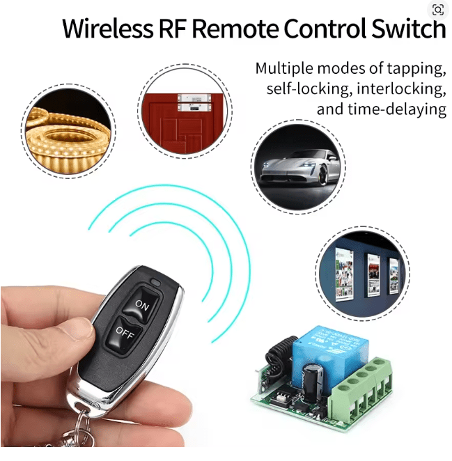 Interruptor de 2 control remoto universal para puerta de garaje, 433 MHz - Quierox - Tienda Online