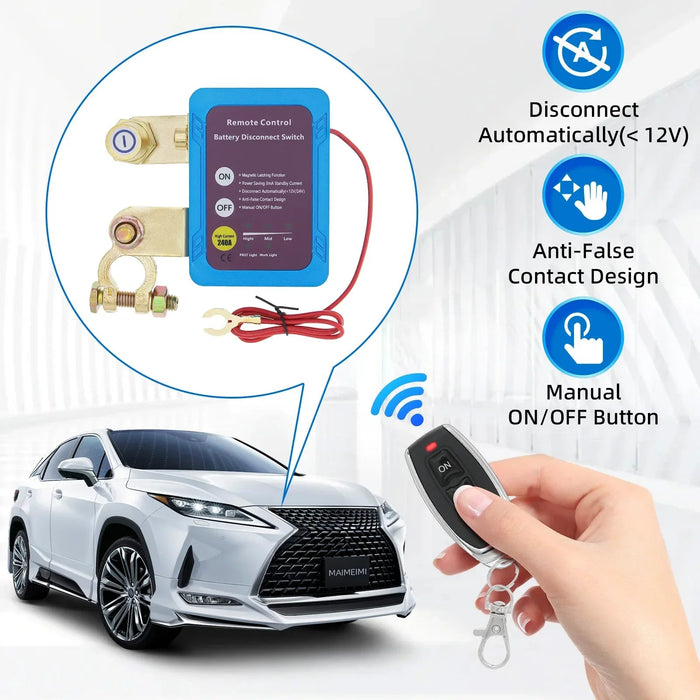Interruptor de desconexión remota de batería, 12/24V, 240A - Quierox - Tienda Online