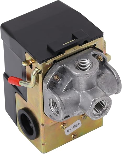 Interruptor de presión para compresor de aire, 95 - 125 PSI, 4 puertos 220V - Quierox - Tienda Online
