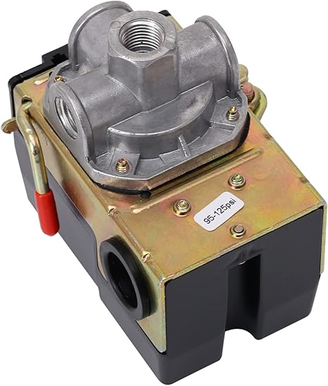 Interruptor de presión para compresor de aire, 95 - 125 PSI, 4 puertos 220V - Quierox - Tienda Online