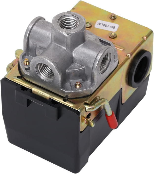 Interruptor de presión para compresor de aire, 95 - 125 PSI, 4 puertos 220V - Quierox - Tienda Online