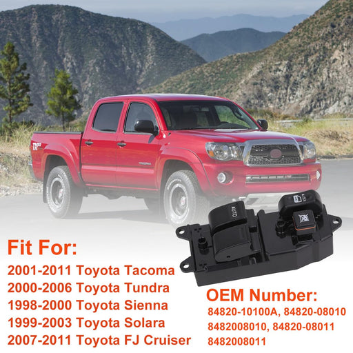Interruptor de ventana eléctrica de puerta de repuesto para Toyota Tacoma 2001 - 2011 - Quierox - Tienda Online