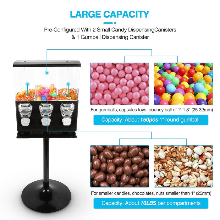 IRONWALLS Máquina expendedora comercial de dulces con soporte - Quierox - Tienda Online