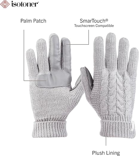 Isotoner Guantes de punto trenzado Sherpasoft para mujer - Quierox - Tienda Online