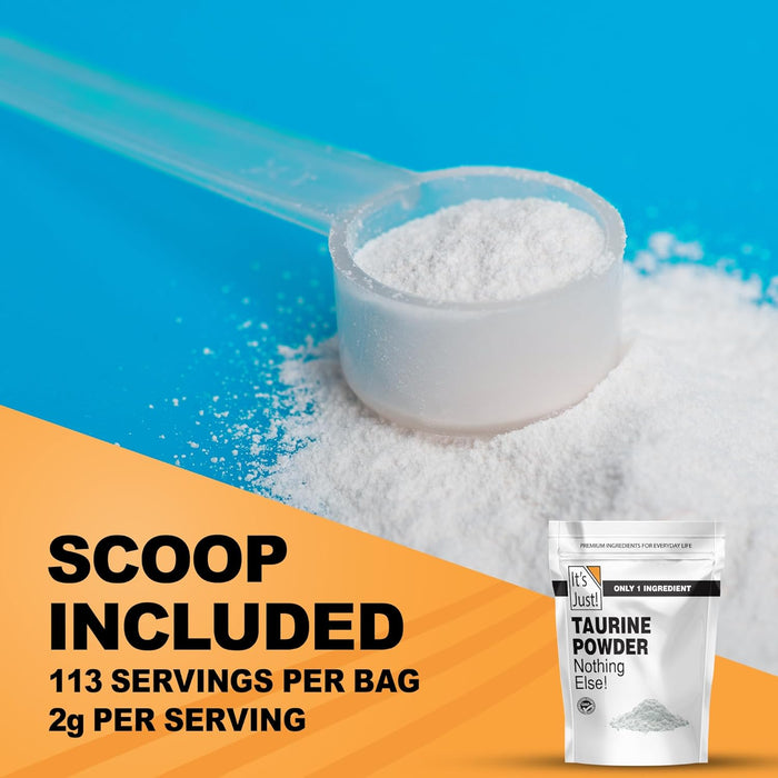 It's Just! - Taurina en polvo, suplemento previo al entrenamiento, sin sabor (113 porciones) - Quierox - Tienda Online