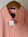 J. Crew Camisa Ajustada Flex Informal Abotonada Naranja y Blanca Guinga de Cuadros - Quierox - Tienda Online