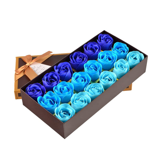 Jabón de baño Flor de rosa (18 piezas/caja azul degradado) - Quierox - Tienda Online