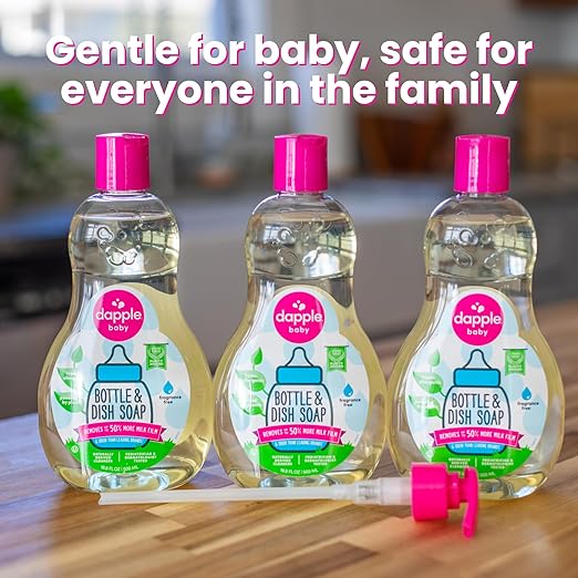 Jabón líquido para biberones y platos Dapple Baby sin fragancia (paquete de 3) - 500 ml - Quierox - Tienda Online