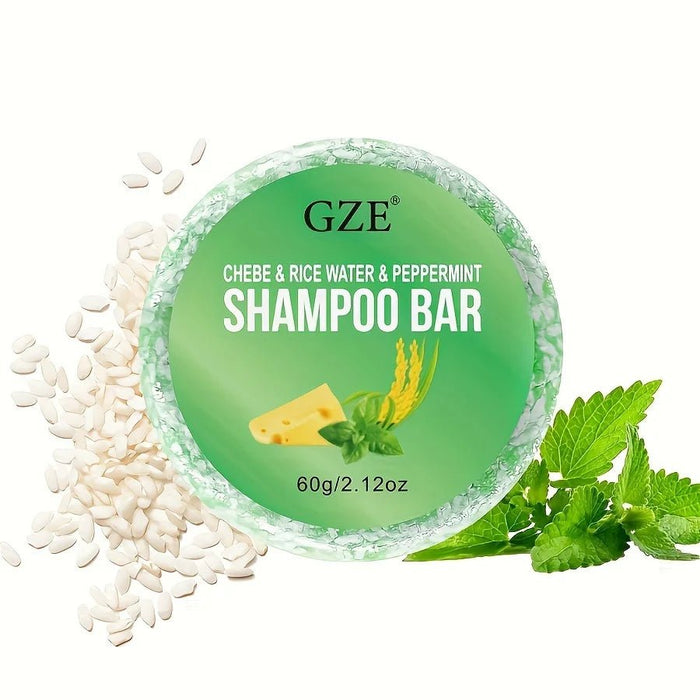 Jabón sólido de champú GZE Chebe, menta para espesar y fortalecer el cabello - Quierox - Tienda Online