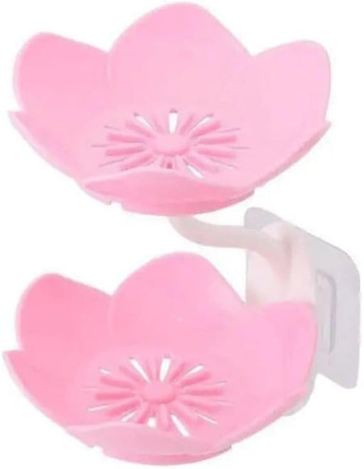 Jabonera de pared con drenaje, bandeja de jabón de doble capa con forma de flor de loto - Quierox - Tienda Online