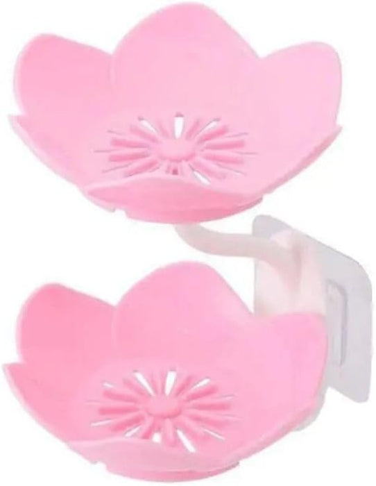 Jabonera de pared con drenaje, bandeja de jabón de doble capa con forma de flor de loto - Quierox - Tienda Online