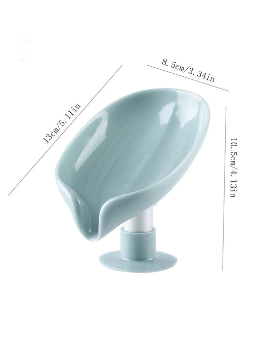 Jabonera de plástico de una pieza, diseño de hojas de fantasía, jabonera para baño - Quierox - Tienda Online