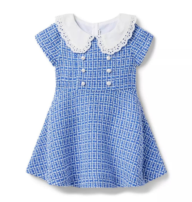 JANIE AND JACK El vestido de tweed con cuello de ojal - Quierox - Tienda Online