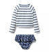 JANIE AND JACK Traje de baño Rash Guard con estampado floral y rayas recicladas - Quierox - Tienda Online