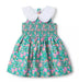 Janie and Jack Vestido Betsy Meadow verde con estampado floral para niña - Quierox - Tienda Online