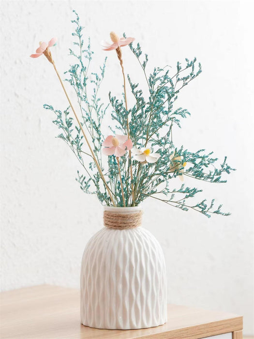 Jarrón de plástico con patrón de ondas para arreglos florales, maceta de bricolaje - Quierox - Tienda Online