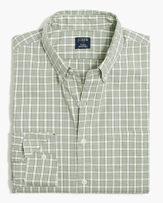 J.CREW Camisa casual flexible a cuadros para hombre - Quierox - Tienda Online